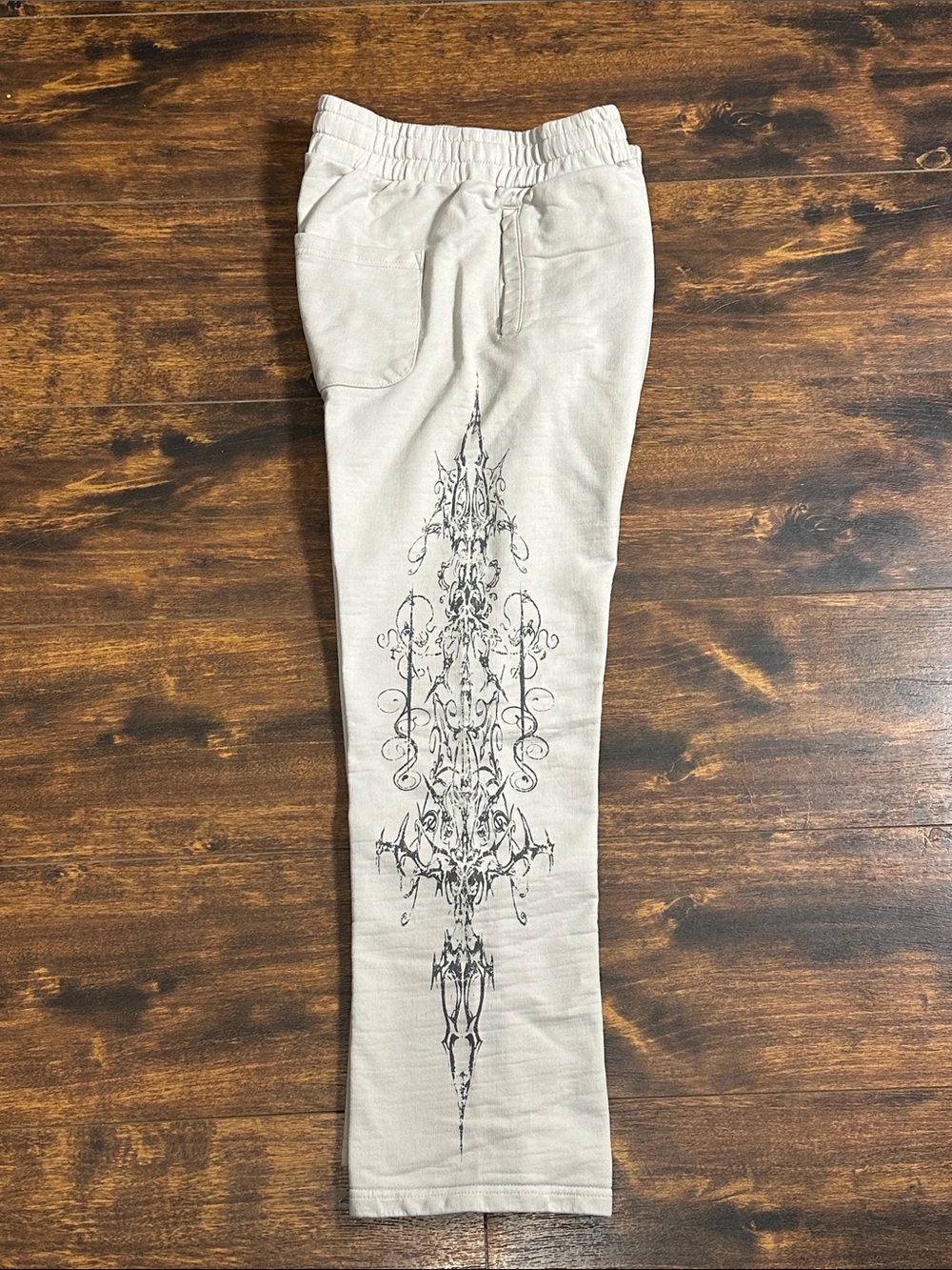 Insomnia Visuals S Cream Tribal Sigil Sweatpants 🖤